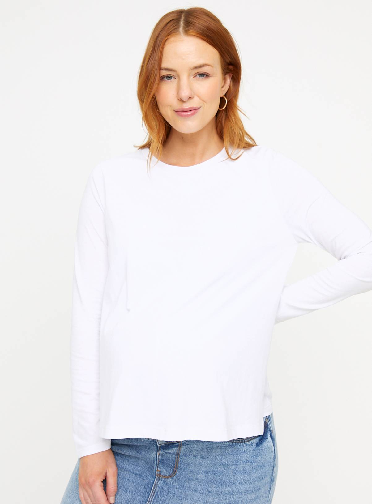 MATERNITY Nursing Long Sleeve Plain Top 2 Pack  18 - Image 2